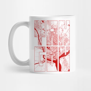 Yangon, Myanmar City Map Typography - Oriental Mug